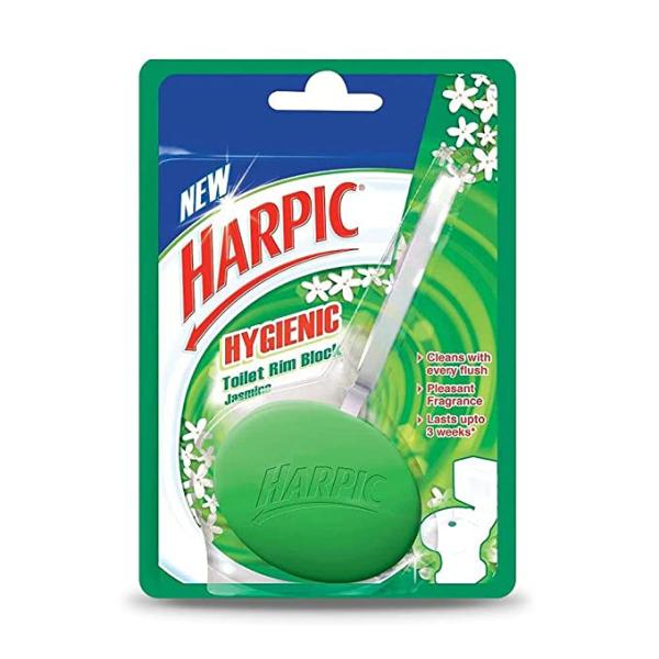 Netmeds | Harpic Hygienic Toilet Cleaner Rim Block - Jasmine 26 gm