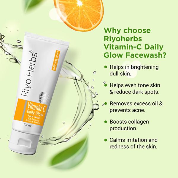 Riyo Herbs Vitamin C Daily Glow Face Wash 100 ml - Face Washes