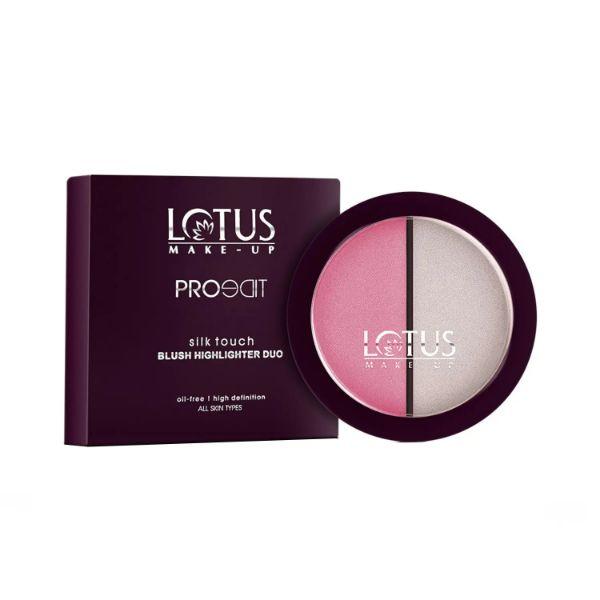 Lotus Makeup Proedit Silk Touch Blush Highlighter Duo Paradise Petal Bh02 12 gm - Blushes