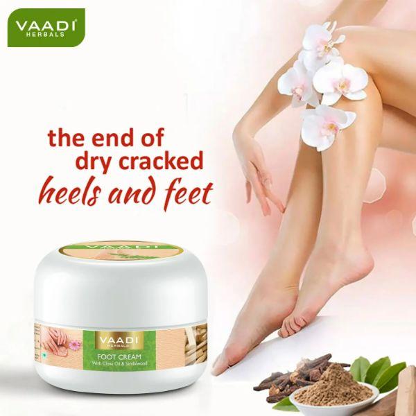 Vaadi Herbals Foot Cream - Clove Oil & Sandalwood 30 gm - Foot Creams & Lotions