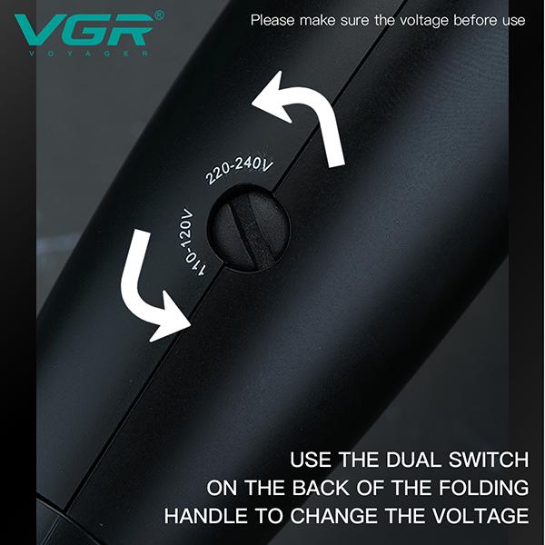 VGR V-439 Professional Foldable Hair Dryer 2 Speed Settings 1's - Hair Dryers