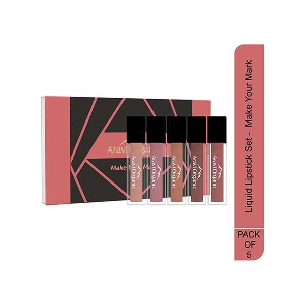 Netmeds | Aravi Organic Long Lasting Ultra Smooth Matte Liquid Lipstick - Make Your Mark 7.5 ml