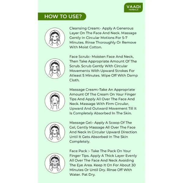 Vaadi Herbals Anti-Acne Aloe Vera Facial Kit with Green Tea Extract 70 gm - Facial Kits