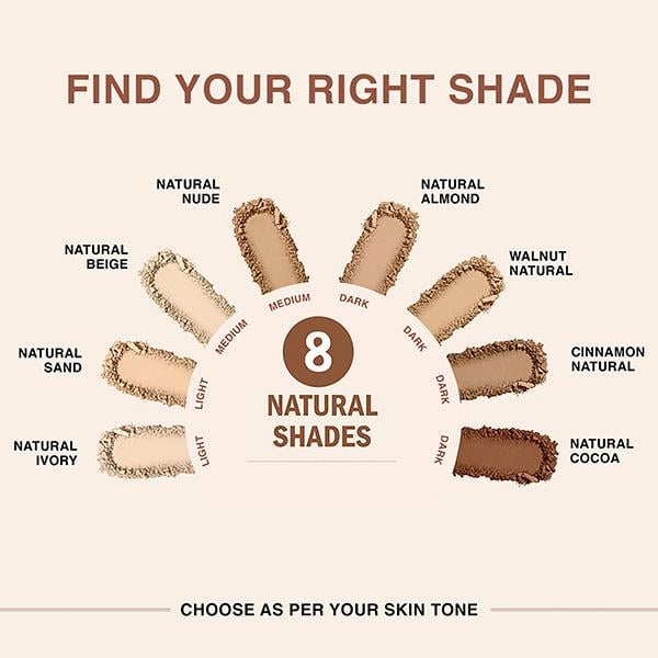 Lakme 9to5 Unreal Dual Cover Pressed Powder, 2 In 1 Compact + Foundation, 10 Ivory, 9 gm - Compact Powder