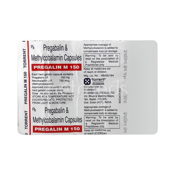 Pregalin M 150mg Capsule 10'S - Neuropathic Pain-Dru