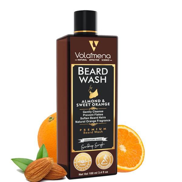 Netmeds | Volamena Beard Wash - Almond & Orange 100 ml