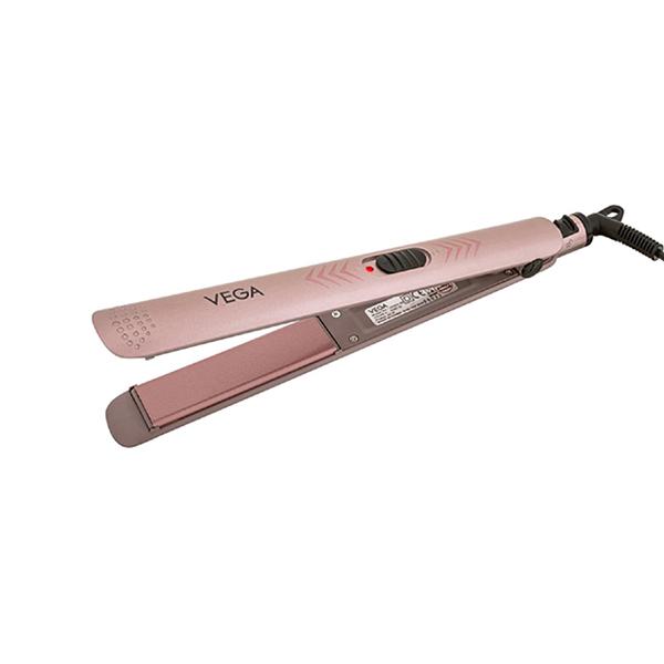Netmeds | VEGA K-Shine Hair Straightener With Keratin Infused Plates (Ananya Panday Signature Collection) VHSH-28 Black 1 gm