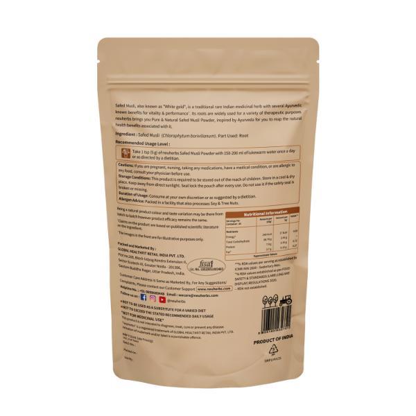 Neuherbs Organic Safed Musli Powder 100 gm - Sexual Care
