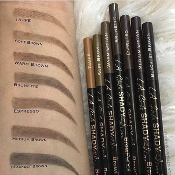 L.A.Girl Shady Slim Brow Pencil Warm Brown 0.5 gm - Eyeliners