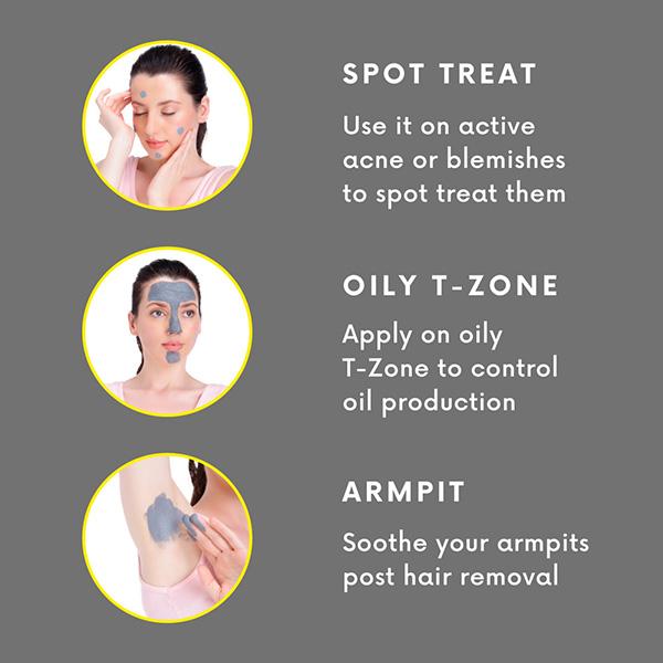 Nature Trail Charcoal Therapy Face Mask with Kaolin and Bentonite clay for Deep Cleansing and Brightening 120 gm - Masks & Peels