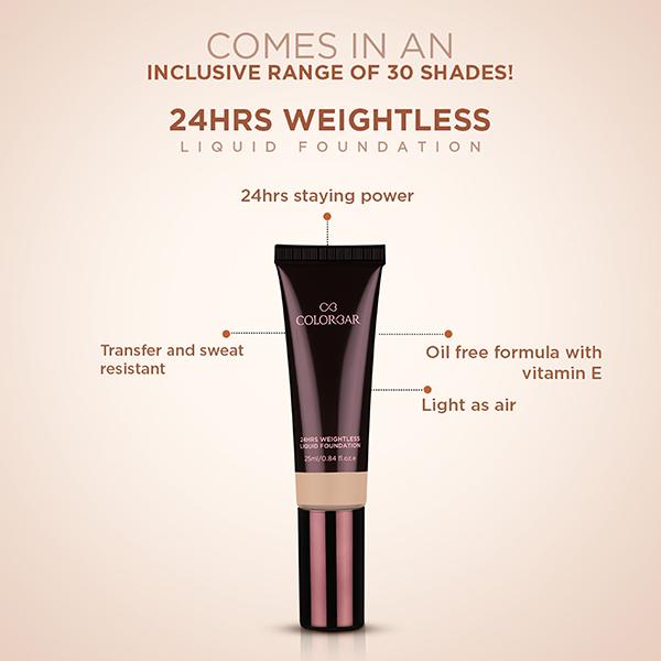 Colorbar 24Hrs Weightless Liquid Foundation FW 1.4 25 ml - Foundation