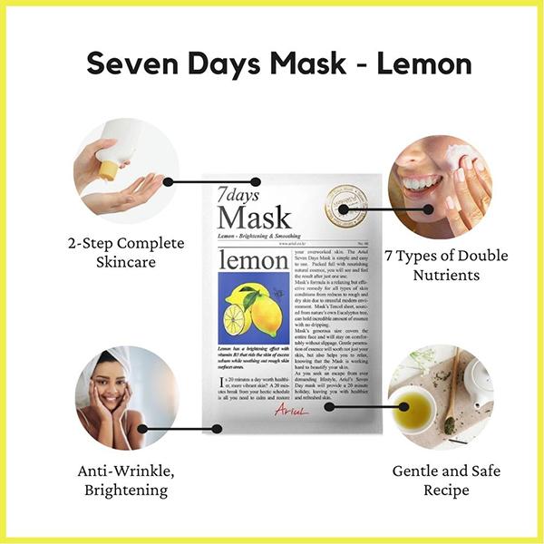 Ariul Seven Days Mask Lemon 20 ml - Sheet Masks