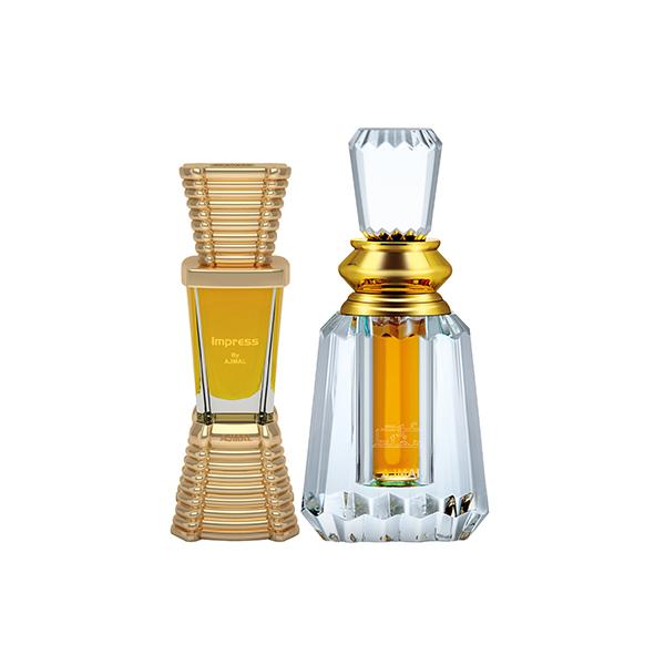 Ajmal Impress Concentrated Perfume Oil Citrus Attar And Oudh Mukhallat Concentrated Perfume Oil Oriental Oudhy Attar 16 ml - Deodorants/Roll-Ons