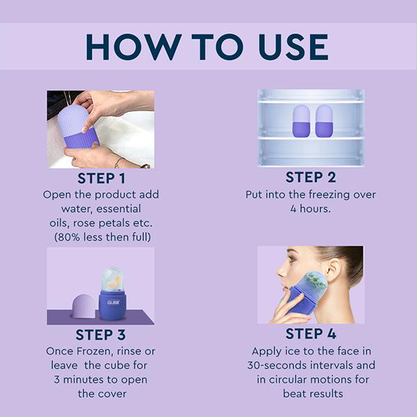 Gubb Ice Roller Face, Eye and Neck - Purple 50 gm - Massagers