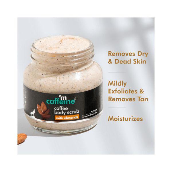 Mcaffeine Creamy Coffee Body Scrub with Almonds , Exfoliates, Removes  and Dry Skin 200gm - Scrubs & Exfoliants