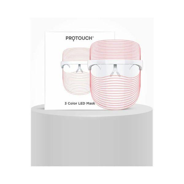 Protouch 3 in 1 LED Face Mask, Anti Ageing & Anti Acne, Facial Glow Mask for Glowing Clean & Clear Skin 1's - Masks & Peels