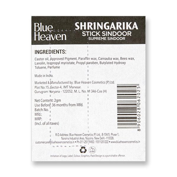 Blue Heaven Shringarika Stick Sindoor (maroon) 2 gm - Sindoor