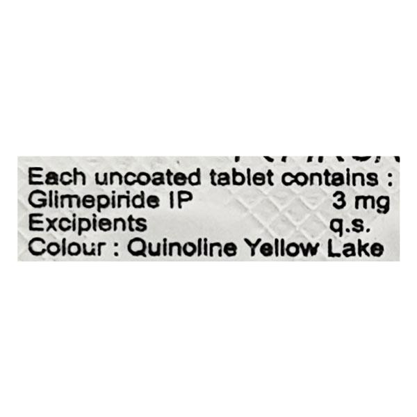 Glimestar 3mg Tablet 10'S - Diabetes-Ant
