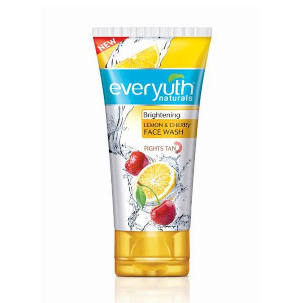 Everyuth Naturals Brightening Lemon & Cherry Fights Tan Face Wash 50gm - Face Wash & Cleansers