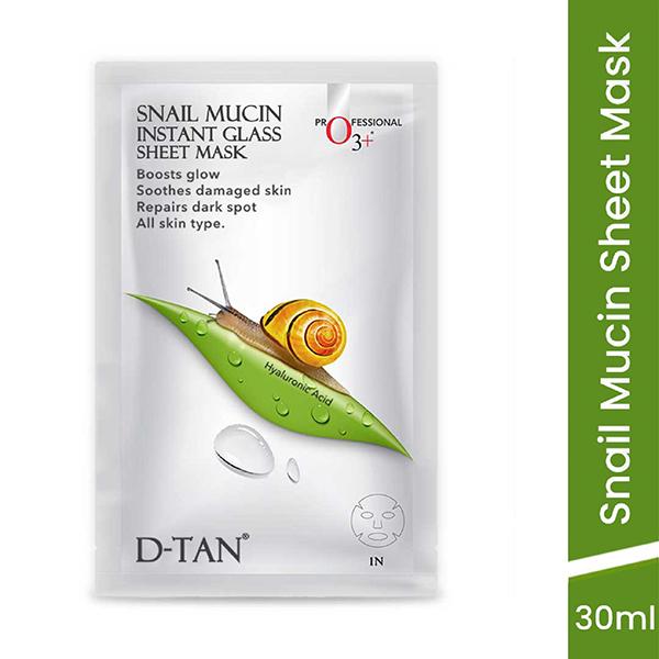 Netmeds | O3+ Snail Mucin Instant Glass Sheet Mask 30 gm
