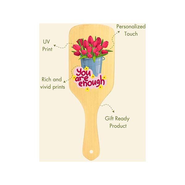 Allure Personalised Paddle Hair Brush Bouquet Print 1's - Hair Brushes