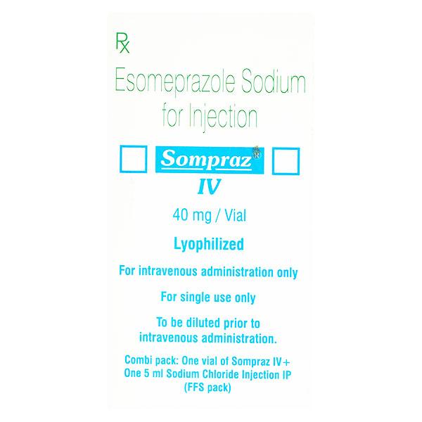 SOMPRAZ IV 40mg Injection 1's - Ulcer/Reflux/Flatulence-Aaa