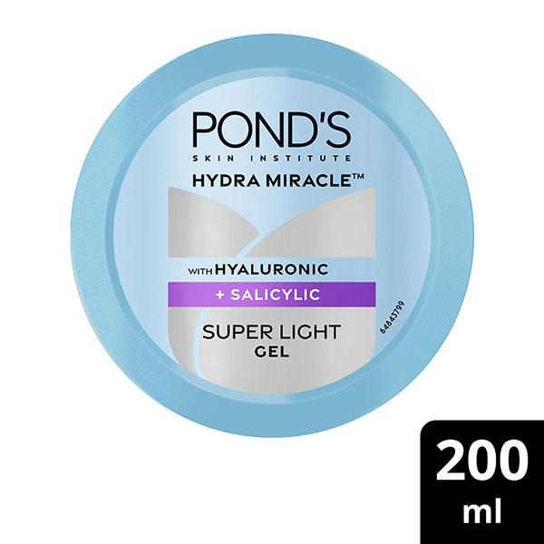 Netmeds | Pond's Hydra Miracle Super Light Gel with Hyaluronic Acid & Salicylic 200 gm