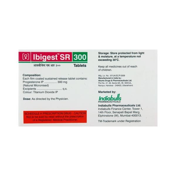 IBIGEST SR 300mg Tablet 10's - Hormonal Therapy-Oes