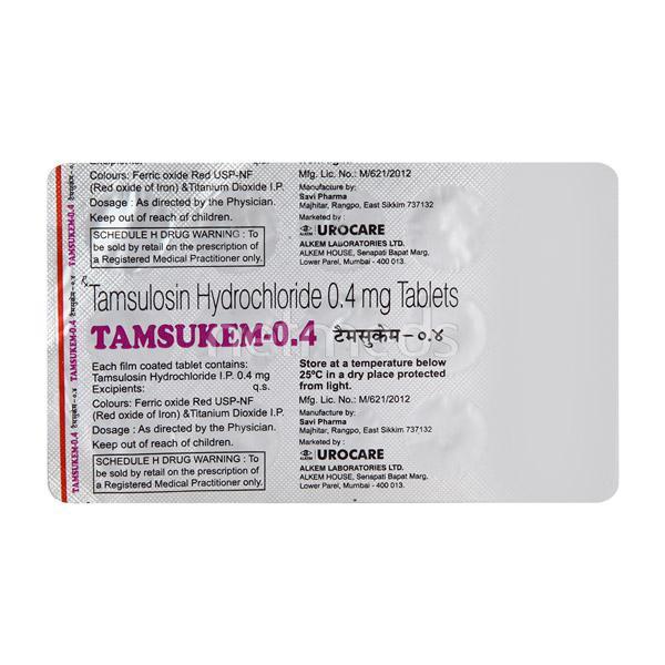 Tamsukem 0.4mg Tablet 15'S - Bladder And Prostate Disorders-Dru