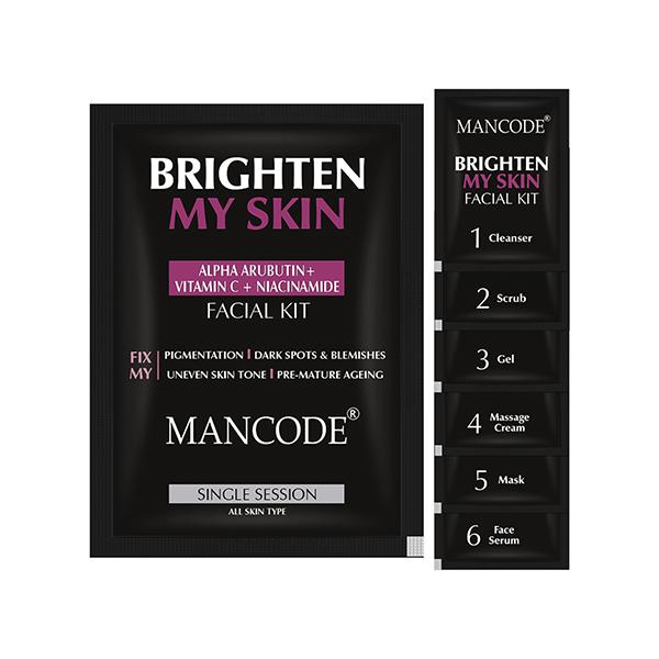 Netmeds | Mancode Skin Brightening Facial Kit 58 gm
