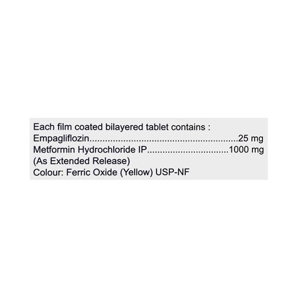 EMPANORM M 25/1000 Tablet 10's - Diabetes-Ant