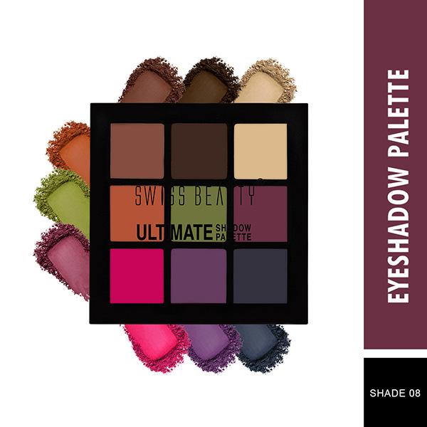 Netmeds | Swiss Beauty Ultimate Eyeshadow Palette - (Shade-8) 6gm