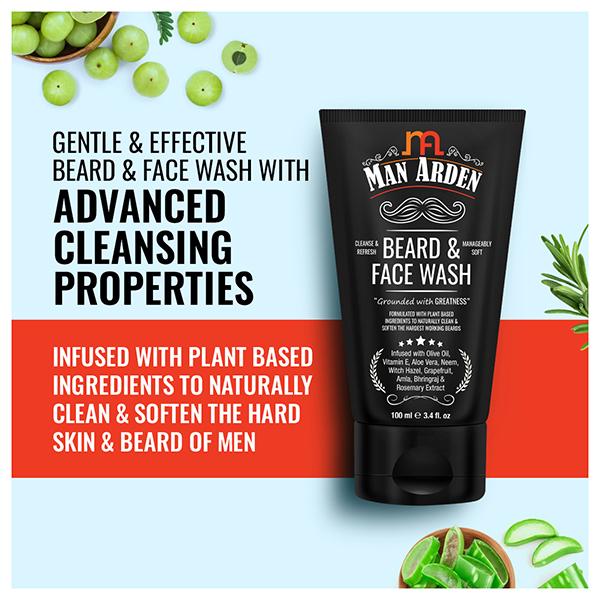 Man Arden Beard & Face Wash 100 ml - Face Wash & Cleansers