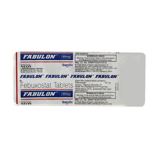 Fabulon 40mg Tablet 10'S - Gout
