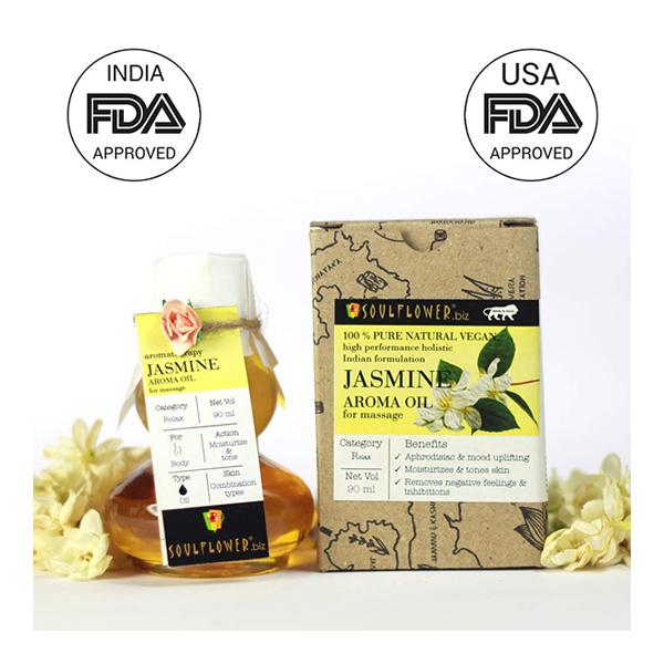Soulflower Aroma Massage Oil - Jasmine 90 ml - Massage Oils