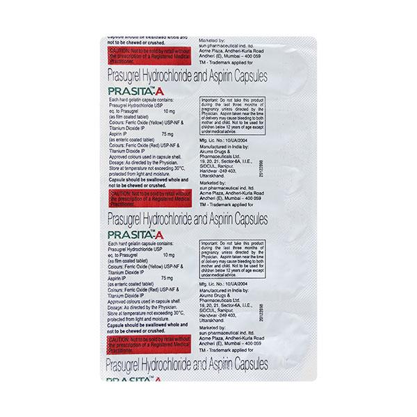 Prasita A Capsule 10'S - Blood Clot-Ant