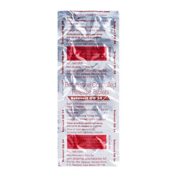 Netmeds | Betavert OD 24mg Tablet 10'S