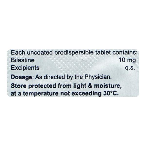 BILASHINE DT Tablet 10's - Allergies-Ant