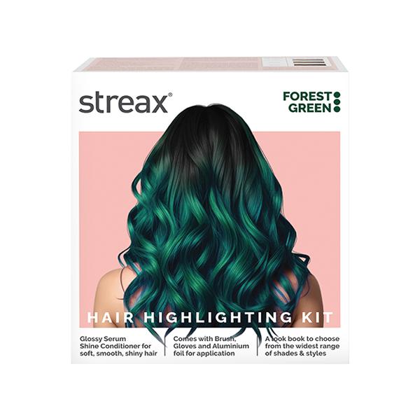 Netmeds | Streax Ultralights Hair Colour Highlight Kit, Green Hair Colour, Forest Green, 1's