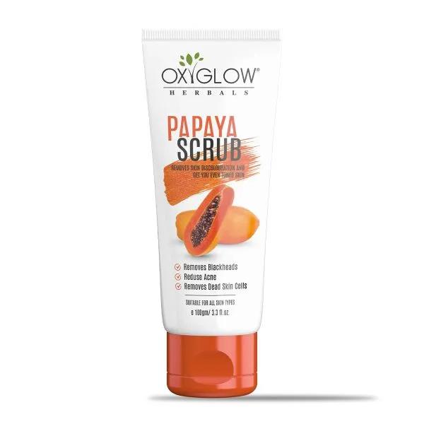 Netmeds | OxyGlow Herbals Papaya Scrub 100 gm