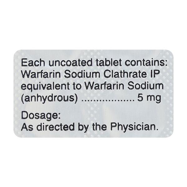 WARF 5mg Tablet 30's - Blood Clot-Ant