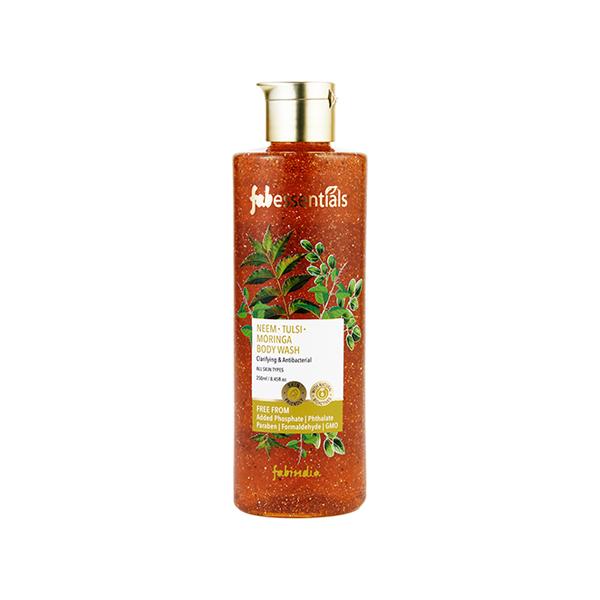 Fabessentials Neem Tulsi Moringa Body Wash With The Goodness Of Apricot Seed and Walnut Shells 250 ml - Shower Gels & Body Wash
