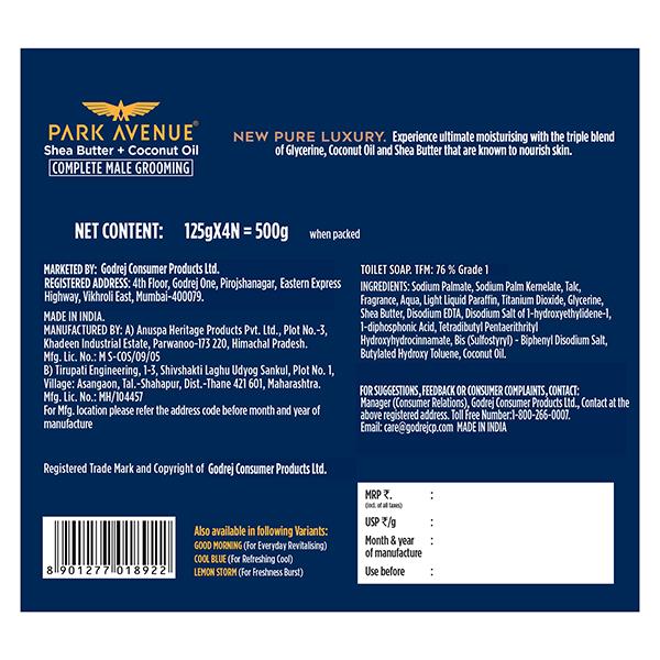 Park Avenue Premium Men Soaps for Bath - Pure Luxury 500 g - Soaps