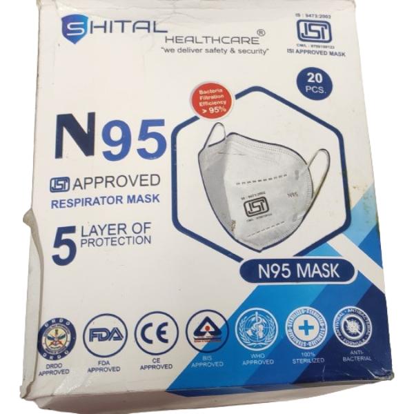 Netmeds | Shital N95 Respirator Mask - White 20's