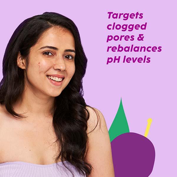 Plix The Plant Fix Jamun Clarifying Fruity Toner Alcohol Free with Niacinamide and Jamun Extract Men and Women 150 ml - Toners