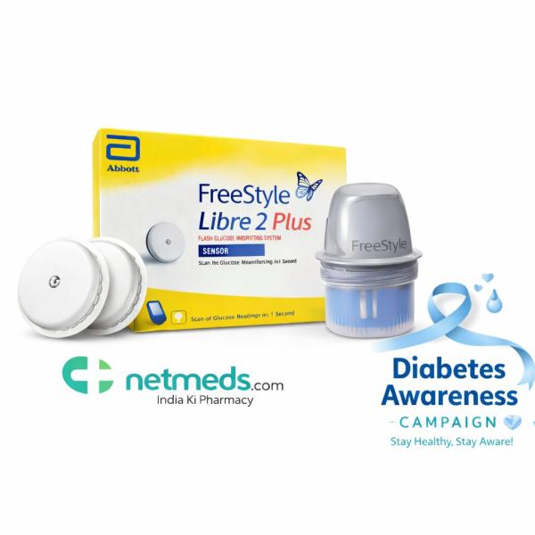 Netmeds | FreeStyle Libre 2 Plus Continous Glucose Monitoring System Sensor Device 1's