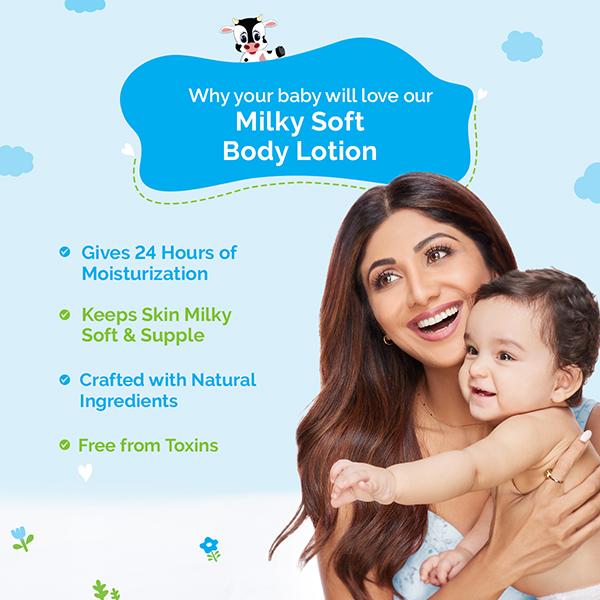 Mamaearth Milky Soft Body Lotion for Babies with Oats, Milk & Calendula 200 ml - Creams, Lotions & Oils