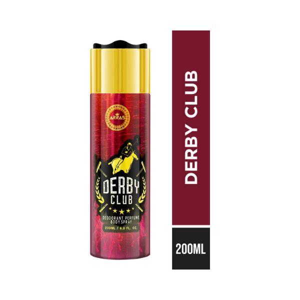 Arras Derby Club Deodorant Perfume Body Spray, Long Lasting Fragance 200 ml