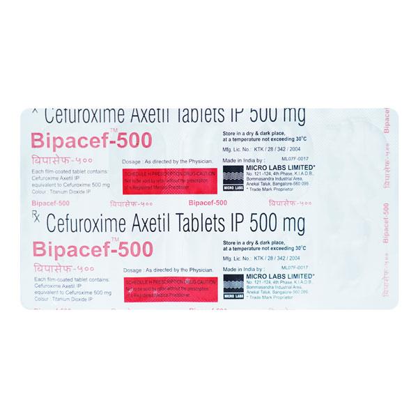 BIPACEF 500 Tablet 10's - Bacterial Infections-Cep