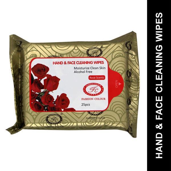 Netmeds | Fashion Colour Hand & Face Cleansing Wipes, Rose Scents 25's